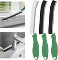 Hard Bristle Crevice Cleaning Brush-Thin Gap Scrub Brush, Small Cleaning Brush, Grout Brush, Kitchen Brush, Cleaning Tools for Toilet, Bathroom, Sink, Home, Household, Window (3, Green)
