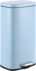 happimess HPM1011G Curtis 8-Gallon Step-Open Trash Can, Fingerprint Resistant, Modern, Minimalistic for Home, Kitchen, Laundry Room, Office, Bedroom, Bathroom, Tide Pool Blue