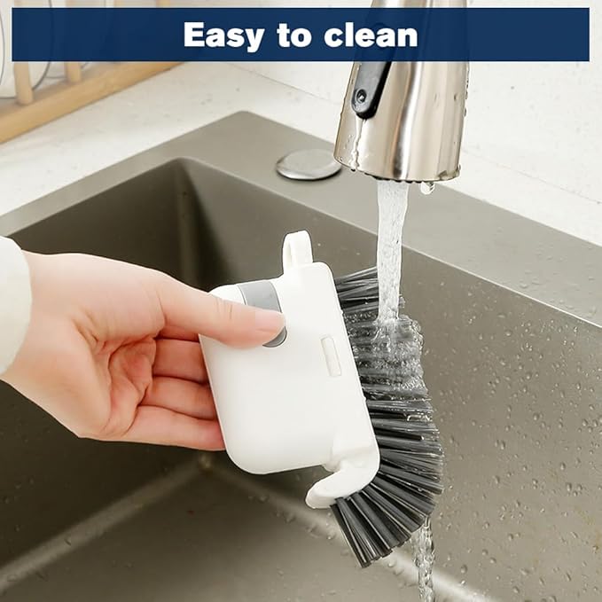 3 in 1 Groove Cleaning Brush, 2025 New Multifunction Window Track Cleaner Brush, Hanging Hard Bristle Cleaner Brushes for Kitchen (Grey and Orange)