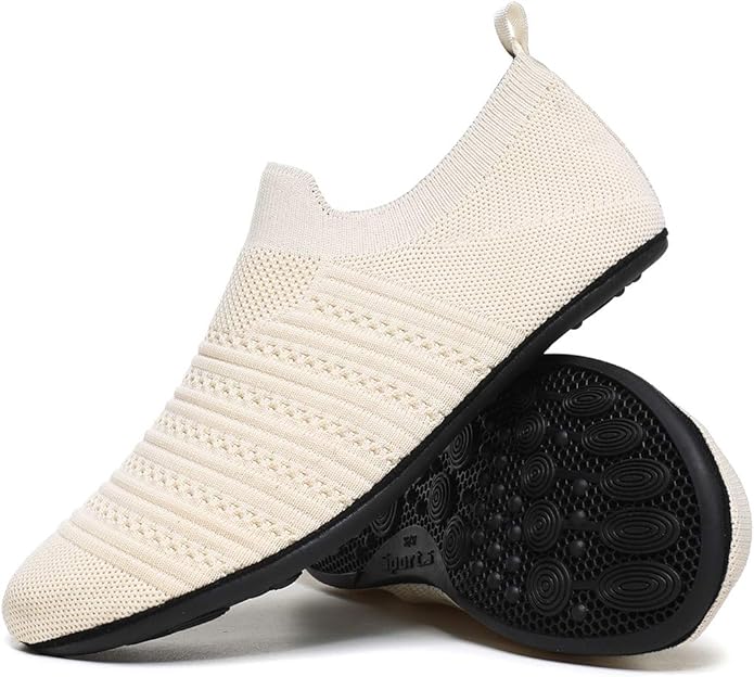 QZKDM Lightweight Slip on Grip Indoor House Slippers Barefoot Non Slip Home Exercise Yoga Shoes for Men Women