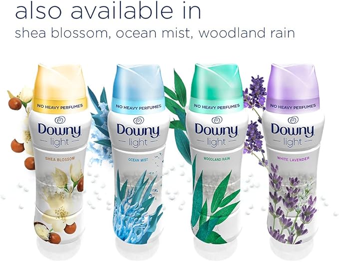 Downy Light Laundry Scent Booster Beads for Washer, White Lavender, 13.4 oz, with No Heavy Perfumes