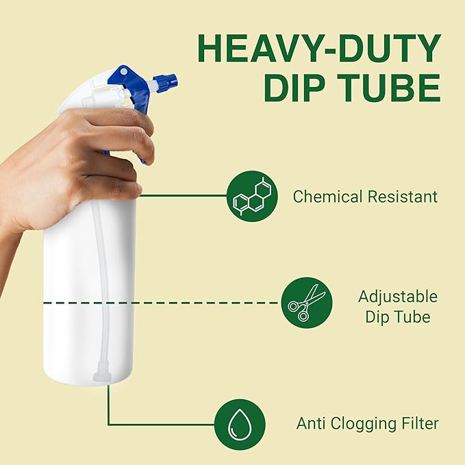 Heluva Green Spray Bottle Nozzle Replacement, Bottle Tops Only - Sprayer Nozzle Triggers for Heavy Duty, Commercial, Home Cleaning Solutions - Fits 8,16,24,32 oz Plastic & Glass Bottles, Blue 13 pack