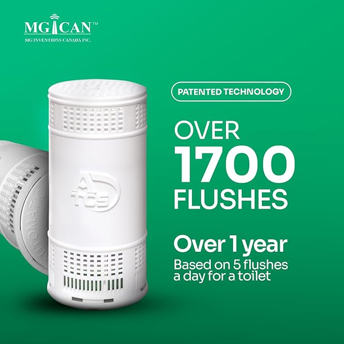 MGICAN Patented Automatic Toilet Cleaning System(ATCS) | Non-Toxic | Bleach Free & Long-Lasting | In Tank Toilet Bowl Cleaner | Cleans & Removes Stains in Every Flush| UL-Certified, 4 Pack
