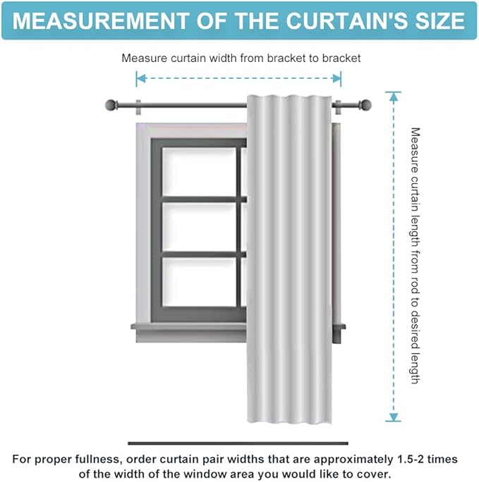 RYB HOME Curtains for Living Room - Blackout Curtains Sunlight Block Privacy for Dining Bedroom Bay Window French Door Decor, W 42 x L 72, Navy, 1 Pair