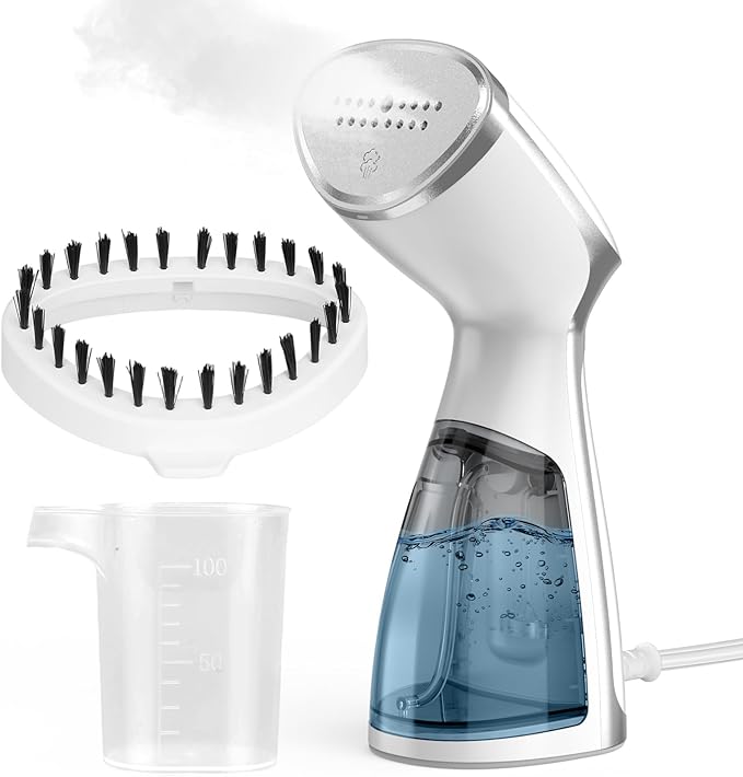 Portable Steamer for Clothes, 20s Fast-Heat Handheld Garment Steamer with Leak-Proof Tech, Large-Capacity Iron for Travel, Home & Dorm