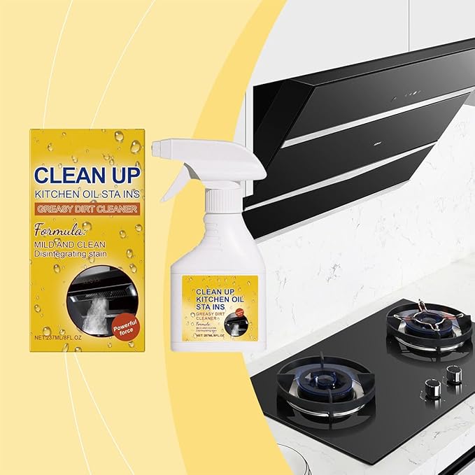Heavy Duty Kitchen All-Purpose oil stains Cleaner Degreaser spray,Kitchen All-Purpose Cleaner Removes Stains on Microwave,Oven,Stove Top