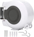 Retractable Double Clothesline – 49 ft x 2 Heavy Duty Clothes Line for Indoor & Outdoor Use, Dual Laundry Line with Easy Installation (White)