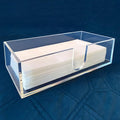 Sicily Acrylic Napkin Holder (5mm) Multifold Paper Towel Dispenser (9.87”W x 4.75”D x 2.75”H) Hand Towel Holder for Bathroom and Kitchen Countertop