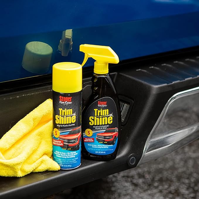 Stoner Car Care 91034-2PK Trim Shine – Vinyl and Plastic Protectant for Interior and Exterior Detailing, Restores OEM Color, Adds Shine, UV and Water Protection – 12 oz (Pack of 2)