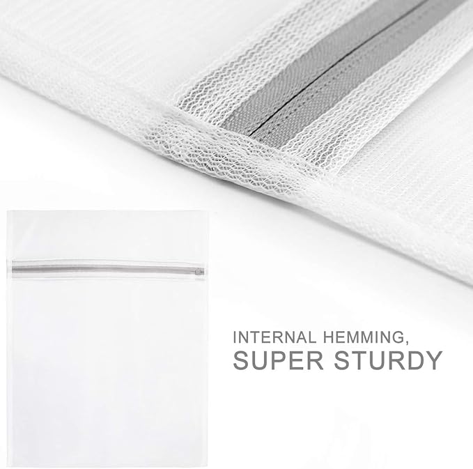 Muchfun 3Pcs Durable Fine Mesh Laundry Bags for Delicates 24 x 24 Inches (3, XX-Large)
