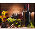 Red Wine Grape Vintage Wooden sunflower Microfiber Absorbent Reversible Dish Drying Mat For Kitchen Counter Xl Large Pad 18 X 24 Inch