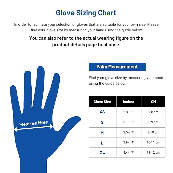 JMU Nitrile Exam Gloves, 200 Count, X-Large, Powder Free, Latex Free Disposable Gloves for Medical Tasks and Household Cleaning