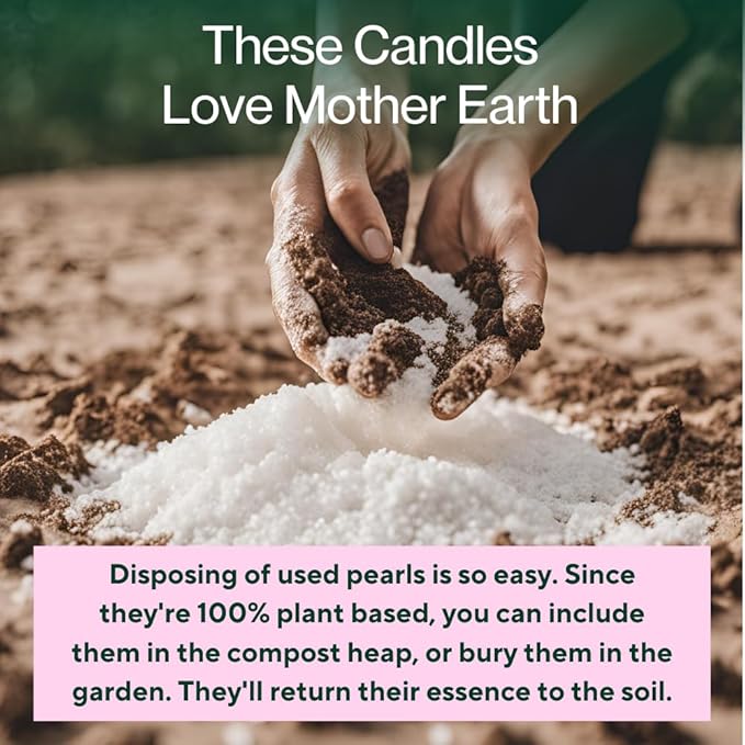 LILY LADUE Candle Refill Kit - 2Lb/32Oz Pearled Candles Sand and Wicks (48) and Hammered Copper Holder, Reusable Unique Sand Candles with Wicks for Candle Making, Bulk Unscented Pearl Wax Beads