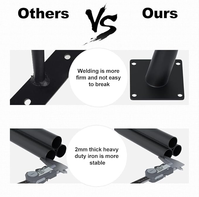 4PCS 5 Inch Matte Black Tapered Angled Legs for Furniture, Metal Mid Century Mordern Feet, Heavy Duty Slanted Stand Legs Kit for Couch, Coffee Table, Desk, Dresser, Sofa, Chair