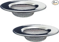 1.50" Bathtub Strainers, Bathroom Sink Strainers, Shower Drain Hair Catcher, Drain Strainer for Laundry, Mop Pool, Utility, Slop, RV Sink, Stainless Steel, Pack-2
