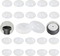 Wrought Iron Patio Furniture Feet Caps - Furnigear 1-1/2" Round Plastic Outdoor Chair Leg Caps, Floor Protectors for Metal Chairs & Tables, Patio Furniture Replacement Rubber Feet (White, 24 Pack)