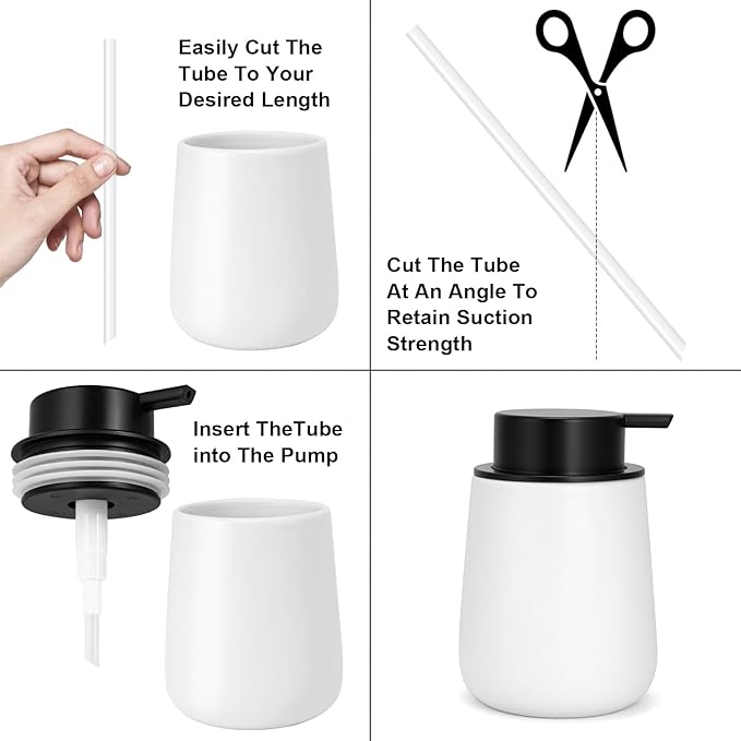 Liquid Soap Dispenser Pump 2pcsHead Replacement Spare Plastic Pump Bathroom Countertop