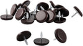 3/4“ Nail on Furniture Sliders (24 Pack) - Furnigear Heavy Duty PTFE (Teflon) Chair Leg Slider Glide Wooden Furniture Movers Move Your Furniture Easily & Safety - Best Floor Protector Brown