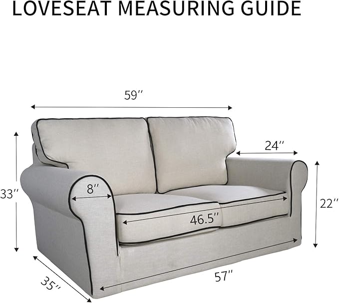 PureFit Reversible Quilted Sofa Cover, Water Resistant Slipcover Furniture Protector, Washable Couch Cover with Non Slip and Elastic Straps for Kids, Dogs, Pets (Loveseat, Coffee/Ivory)