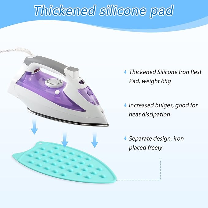 Ironing Mat Portable Ironing Pad Ironing Blanket for Table Top Heat Resistance Double-Side Using Travel Large 47.2 x 27.6 Inch Foldable Lightweight Blue Floral Butterfly