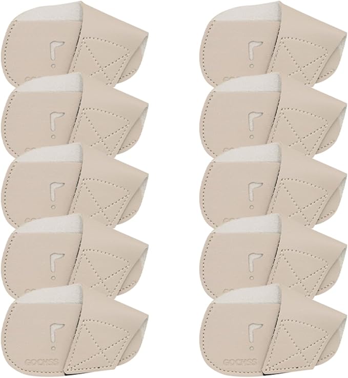 I Golf Iron Headcovers 10pcs PU Fit Both Right-Handed Clubs Golf Club Protector for Titleist Callaway Ping Taylormade Fit More Brands Golf Iron.
