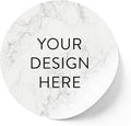 100 Custom Vinyl Stickers - Upload Your own Image, Text, Design, Logo - Personalized Logo Labels for Handmade, Packaging, Bottle, Jars, Candle, Brand Stickers (Silver Marble, 3x3)