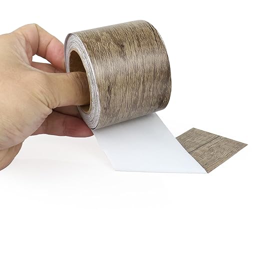 BOMEI PACK Wood Grain Repair Tape,Self Adhesive Repair Patch for Furniture, Floors, Cabinets, Windows, Doors, RV, Home Decor and DIY Projects (2, Grey Coffee)