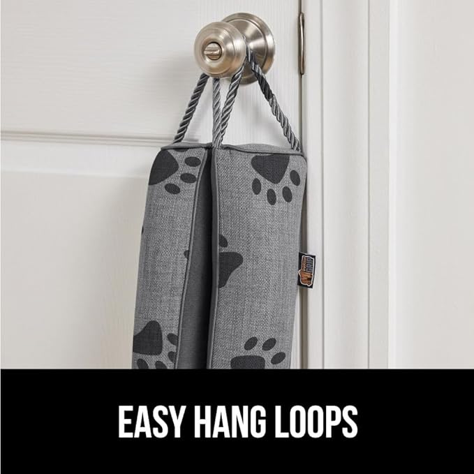 GORILLA GRIP Door Draft Stopper for Bottom of Doors, Weather Stripping Seal Blocks Hot Air, Noise, Bugs, Keeps Cold AC in, Sound Proofing Easy Install Gap Filler, Home Essentials, 34 Inch, Paws
