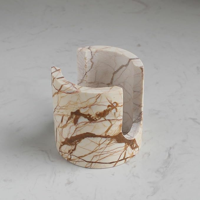 Natural Pink Marble Sponge Holder for Kitchen Counter, Drying Rack, Sponge Caddy for Sink Organizer