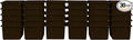 Wood Designs Cubby Storage Bin, Heavy Duty Plastic Containers for Kids Brown Cubby Tray Set of 30