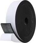 Weather Stripping Door Seal Strip- 2 Inch X 1/4 Inch X 16Feet, Strong Adhesive, Lightproof, Soundproof, Weatherproof Foam Tape Insulation for Sliding Door, Front Door Frame, Windows- Black