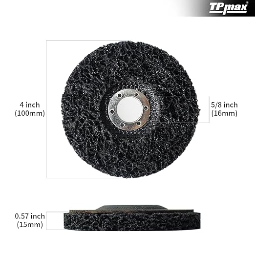 4" x5/8'' Stripping Discs Rust Remover Wheel Remove Paint and Oxidation Poly Strip Wheel Disc Abrasive Angle Grinding Wheel - 3 Pack(Purple/Blue/Black)