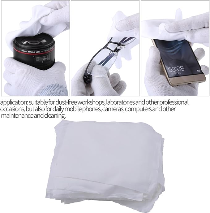 100Pcs Bag Microfiber Dusting Cloth Dust- Cloth 6inch Clean Cloth Anti-static Microfiber Cleanroom Wiper ,Hand Tools & Accessories