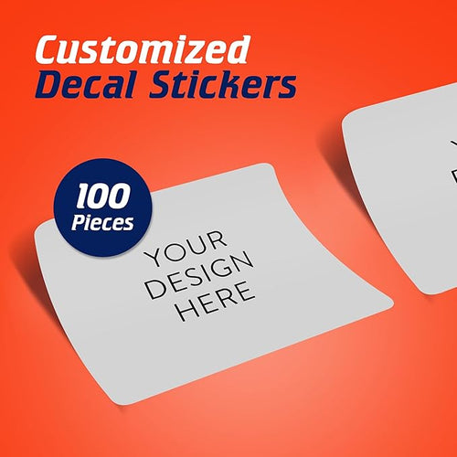 100 Custom Vinyl Stickers - Upload Your own Image, Text, Design, Logo - Personalized Logo Labels for Handmade, Packaging, Bottle, Jars, Candle, Brand Stickers (Gray, 4x2)