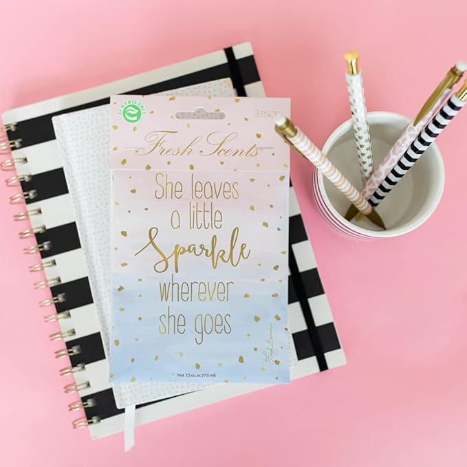 Willowbrook | Fresh Scents Scented Sachet Packet | Little Sparkle | Air Freshener Bags for Drawers, Closets, Cars | 6 Pack | Long Lasting Home Fragrance