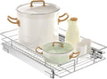 LOVMOR Pull Out Cabinet Organizer 14"W x 21"D, Kitchen Cabinet Pull Out Shelves Slide Out Storage