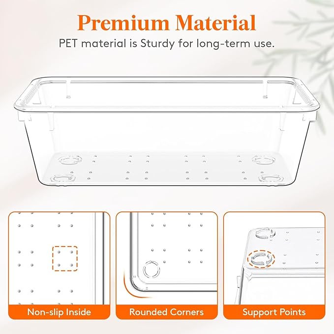 8-Pack Clear Plastic Drawer Organizer Trays – Large Dividers for Kitchen Gadgets, Bathroom Storage, Makeup & Vanity Accessories – Multi-Use Home Essentials for Organized Living
