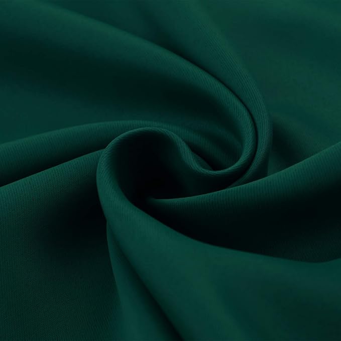 BGment Rod Pocket Blackout Curtains for Bedroom 84 Inch Length - Dark Green Thermal Insulated Room Darkening Drapes Privacy Christmas Decor for Living Room, 42 x 84 Inch, 2 Panels, Emerald
