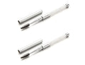 2PCS Mascara Brushes Eyebrow Eyelash Brushes Mascara Wands Spooly Applicators Eye Brushes Portable Cosmetic Brushes with Cap Spoolies Brushes for Eyelash Extensions and Eyebrows, Silver