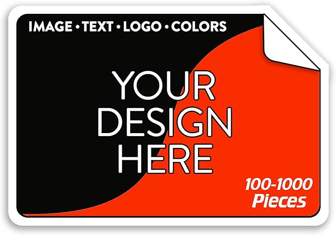 5-1000 Custom Vinyl Stickers - Upload Your own Image, Text, Design, Logo - Personalized Logo Labels for Handmade, Packaging, Bottle, Jars, Candle, Brand Stickers (White, 5x3)