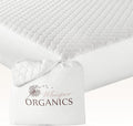 100% Cotton Organic Mattress Pad - Breathable & Cooling Mattress Protector Full Size - Premium 300GSM Quilted and Noiseless Machine Washable Organic Mattress Protector (White, Full)