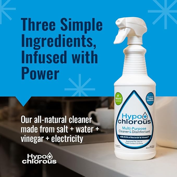 Hypochlorous Acid Spray For Home 1 Gallon - Cleaner & Disinfectant – Safe for Kids & Pets – Multi-Purpose Hypochlorous Acid Cleaner – Eco-Friendly HOCl Spray