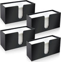 4Pack Black Acrylic Countertop Paper Towel Dispenser, Napkin Dispenser, Multifold Acrylic Paper Towel Dispenser for Z Fold C Fold Trifold Paper Towels for Bathroom Toilet Kitchen Restaurant (4)