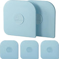 Pan Scraper, 5 Pcs Pot Scraper Plastic, Pot Scraper Non Scratch for Cast Iron, Pot and Pan Cleaning, Sturdy Scraper Kitchen Tool-Aqua