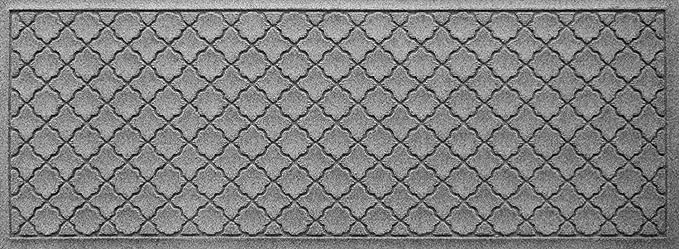 WaterHog Heavy Duty Runner Door Mat, 2' x 5', Made in USA, Durable & Skid-Resistant Entryway Mat, Water-Trapping, Indoor/Outdoor Decorative Floor Covering, Cordova Collection, Medium Grey