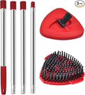 Mop Handle for Ocedar, Spin Mop Handle Replacement for O Cedar, 4 Section 30" to 58" Mop Handles for Ocedar Spin Mop, Include Mop Stick, Upgrade Mop Scrubber Head and Mop Base for Cedar Mop