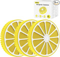 Refrigerator Deodorizer with AOP-KF Solid Alkali Technology, 2 Years Long-Lasting Fresh Odor Eliminator for Fridge, Kitchen, Apartment, Closet & Small Spaces, Lemon Design & Adjustable Clip (3 Packs)