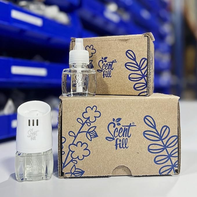 Scent Fill 100% Natural Vanilla Peppermint Plug in Air Freshener, Scented Oil Refills, 3 Refills