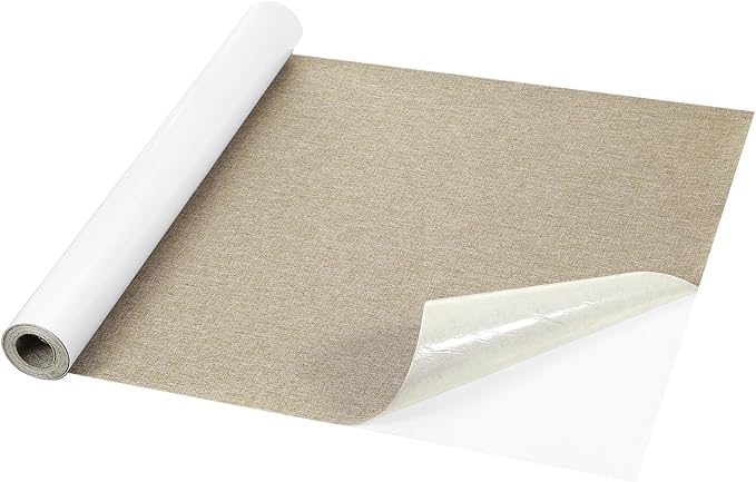 Repair Patches Repair Tape Self-Adhesive DIY Repair Patch Linen Gear Patch for Sofa, Furniture, Chair, Clothing,Tents,17x79 Inch,Light Brown