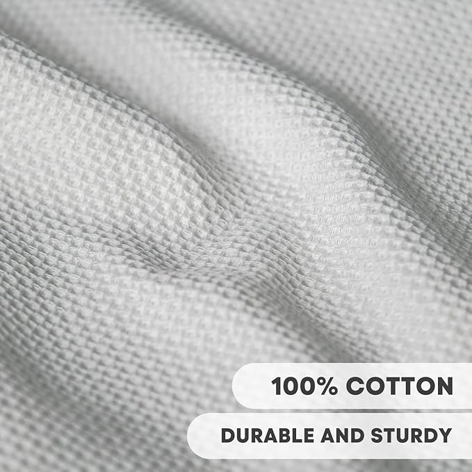 Artoid Mode 100% Cotton Navy Blue Light Dark Grey Waffle Weave Kitchen Dish Cloths, 12x12 Inch Ultra Soft Absorbent Quick Drying Kitchen Dish Towels Set of 6, Multicolor